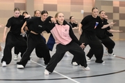 Alla Dukhova's dance studio TODES intensive course participants during a flash mob