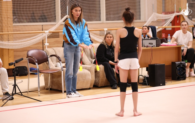 October 6, 2026. Olympic champion Alina Kabaeva during a training session in Novogorsk