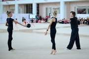 Irina Zenovka, Alina Festival choreographer, works with the Russian National team on group exercises