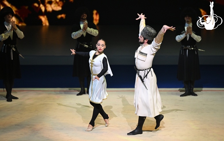 Vladislava Sharonova and the Vainakh Dance Ensemble in the Eagle routine