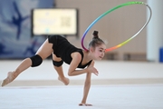 Ksenia Savinova during an exercise with a hoop