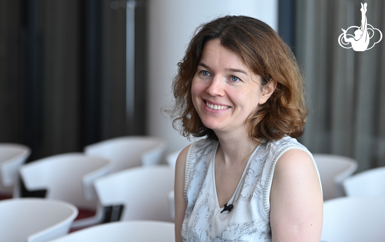 Nutritionist Anna Turusheva after a lecture for camp participants