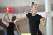 Gymnast from Belgorod during exercise with a hoop