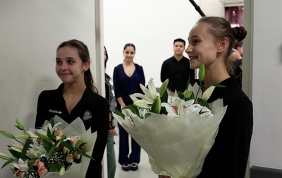 Photos with Alina Kabaeva, smiles, flowers, and words of gratitude