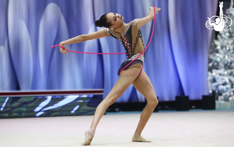 Anastasia Guzenkova (Russia) during the jump rope exercise