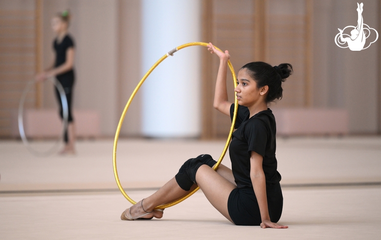 Gymnast Aryaa Nitesh Kadam during training at the Academy