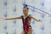 Ksenia Savinova during an exercise with a hoop