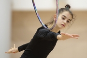 Anna Vakulenko during an exercise with a hoop