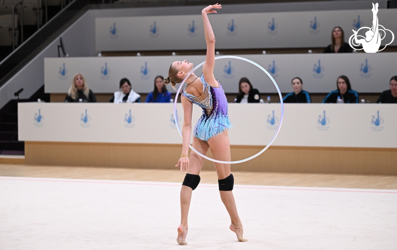 Александра Борисова во время контрольной тренировки в Академии