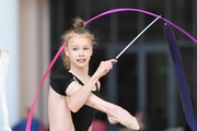 Kristina Voitenko during an exercise with a ribbon during preparation training for the BRICS Games