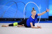 Alexandra Borisova during podium training