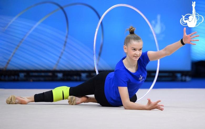 Alexandra Borisova during podium training