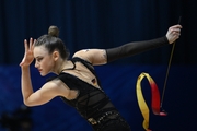 Darja Varfolomeev during an exercise with ribbon