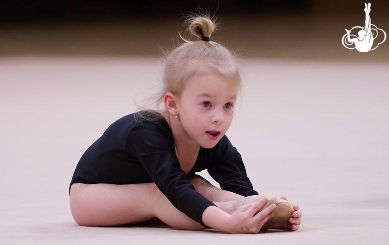 Young gymnast during the selection process