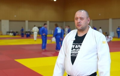 Zaporozhye Region judokas training at the Martial Arts Academy