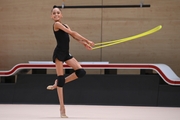 Valeria Medvedeva during an exercise with a jump rope during floor testing