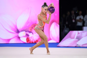 Sofia Ilteryakova during an exercise with a ball