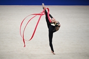 Mariia Borisova during the ribbon exercise
