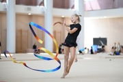 A gymnast during practice at the training camp in the Academy