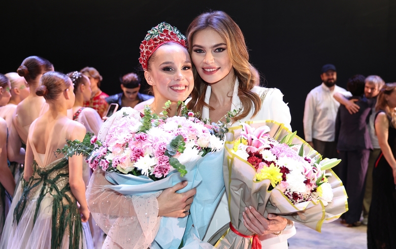 October 30, 2026. Mariia Borisova and Olympic champion Alina Kabaeva after the Alina festival