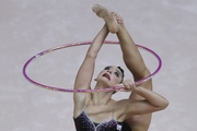 Lala Kramarenko (Russia) doing an exercise with a hoop