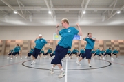 Alla Dukhova's dance studio TODES intensive course participants during a flash mob