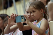 Young fans at the Sky Grace Grand Prix tournament