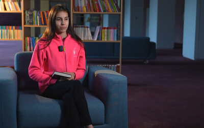 Academy students lead the way. Maria Romanova speaks about books