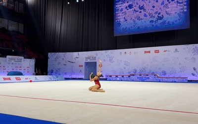 How did Mariia Borisova convey the character in the ball routine at the Russian Championships?