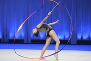 Daniella Gonzales during an exercise with a ribbon