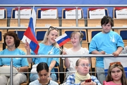 Children with special needs from Kazan support the International Sky Grace Rhythmic Gymnastics Clubs Association team