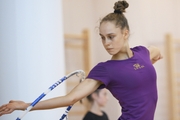 Arina Gvozdetskaya during training at the Academy