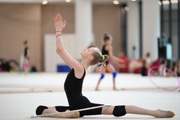 Lada Yakovleva  during an exercise with a hoop