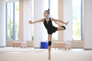 Kristina Voitenko during an exercise with the hoop