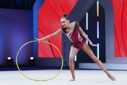 Victoriia Bespalova during the hoop exercise