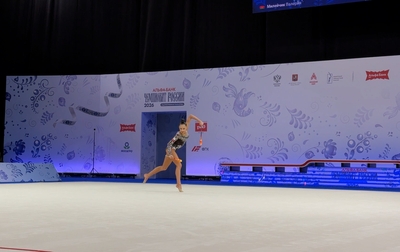 Rossiya 24 TV channel reports about the finals of individual hoop and ball events at the Russian Championships