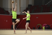 Gymnasts from Belgorod training camp at the Martial Arts Academy