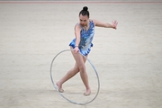 Carmina Joy Jachmann during the hoop exercise