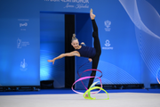 Eva Kononova during podium training