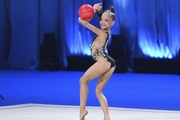 Ksenia Savinova during an exercise with a ball