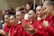 Gymnasts at the Sky Grace Grand Prix tournament