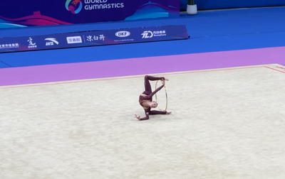 Победное выступление Арины Ковшовой из Новосибирской области с обручем на Rhythmic World Challenge Cup