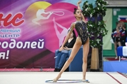 Anna Vakulenko  during an exercise with a hoop