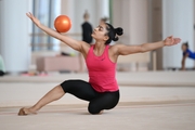Gymnast Kimaya Karle during training