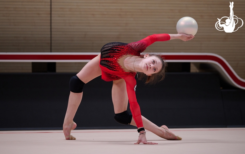 Arina Kovshova during a control training session at the Academy