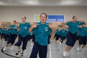 Alla Dukhova's dance studio TODES intensive course participants during a flash mob