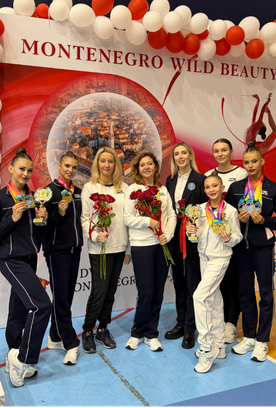 Senior gymnasts won six medals in individual events at the Montenegro Wild Beauty Cup