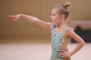 Young gymnast during the workout