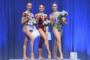 Diana Chugunikhina, Lala Kramarenko и Natalia Usova at the awards ceremony