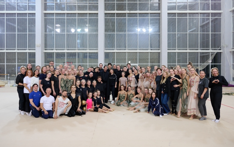 October 23, 2026. Olympic champion Alina Kabaeva and part of a large team at the rehearsal for the Alina festival